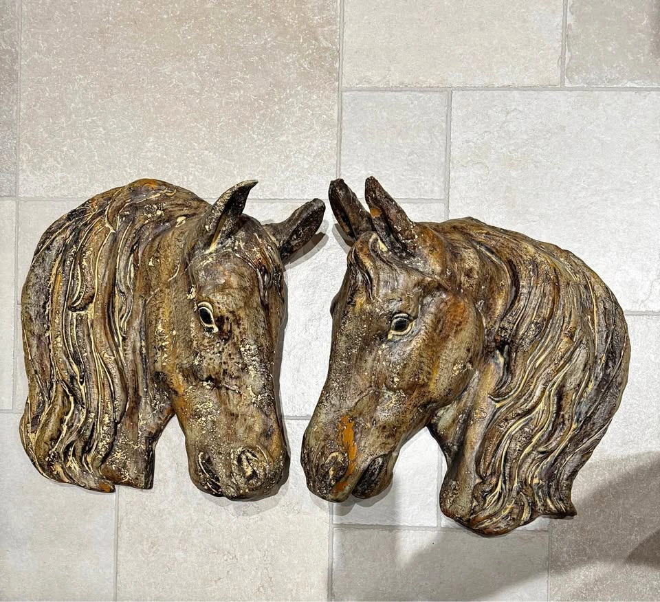 Vintage 1972 Vanguard Studios Brutalist Spanish Revival Horse Pa