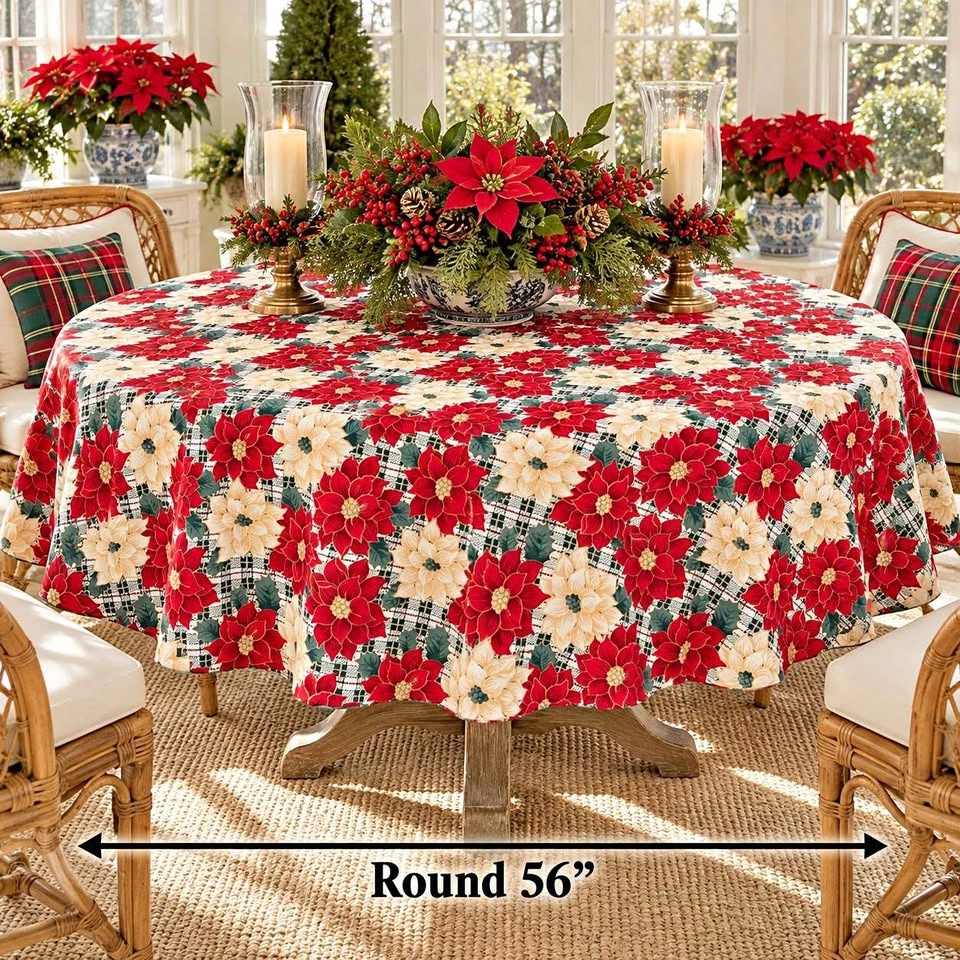 Table Cloth Holiday Round 56”