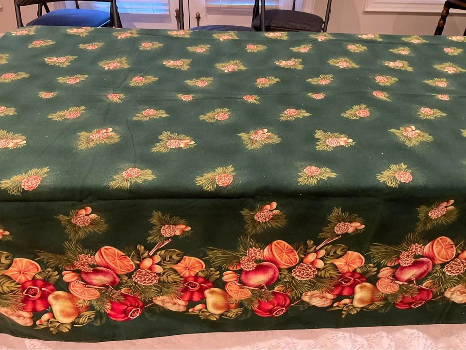 Table Cloth & 5 Napkins Holiday Lush Moody 100% Cotton - photo 3