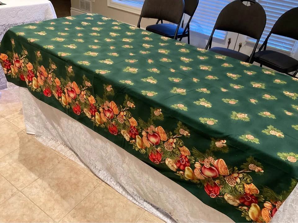 Table Cloth & 5 Napkins Holiday Lush Moody 100% Cotton - photo 4