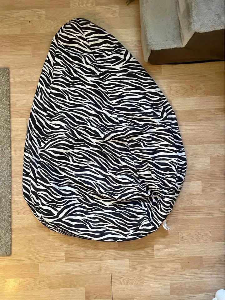 Zebra Print Bean Bag Chair