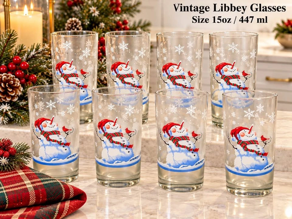 Libbey Vintage BNIB Holiday Glasses Set of 8 - photo 5