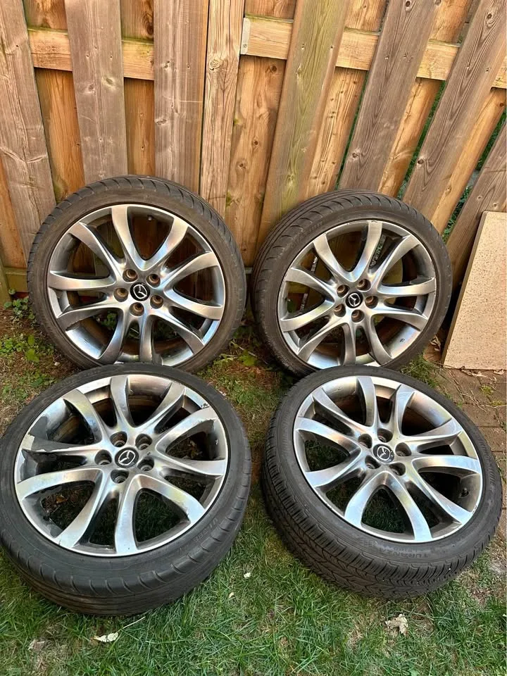 Set of OEM 19” Mazda 3 Rims On Summer Tires thumbnail