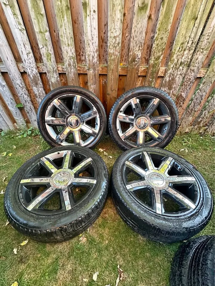 Set of OEM 22” Cadillac Escalade Rims On All Season Tires thumbnail