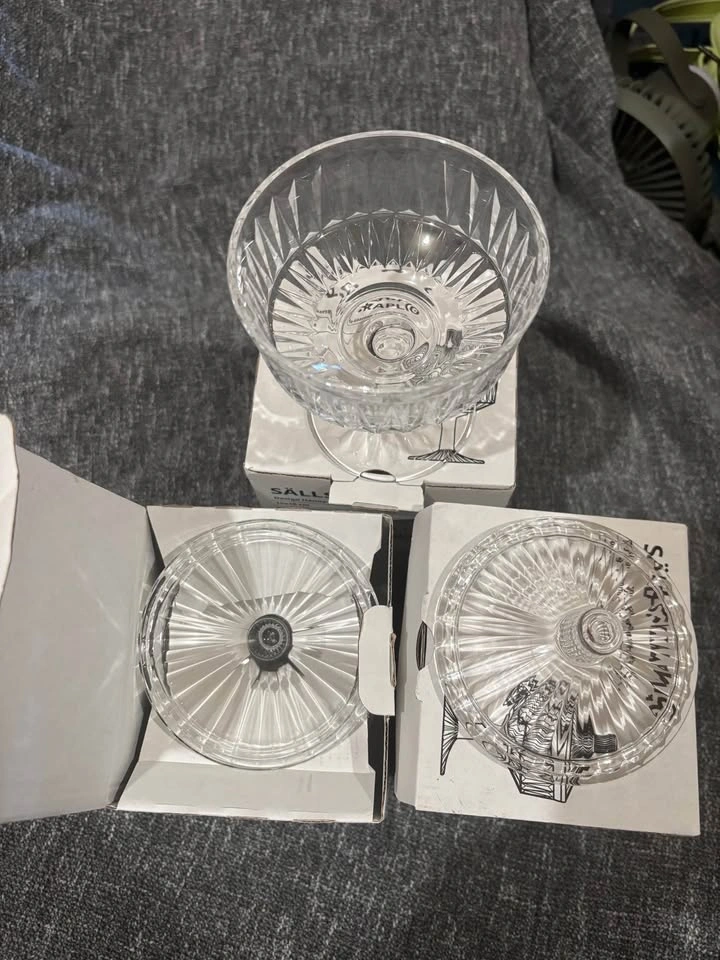 IKEA SÄLLSKAPLIG Glass Bowls with Lids-$15 all 3 - photo 3