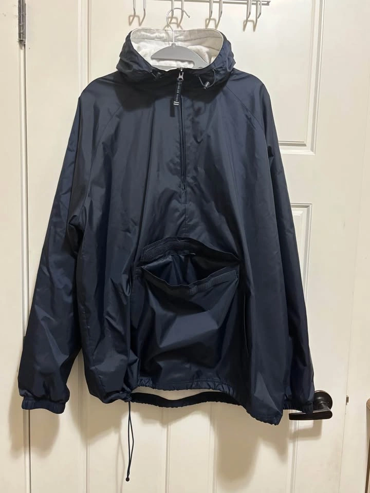 Charles River Navy blue lined Anorak Windbreaker-xl unisex - photo 5