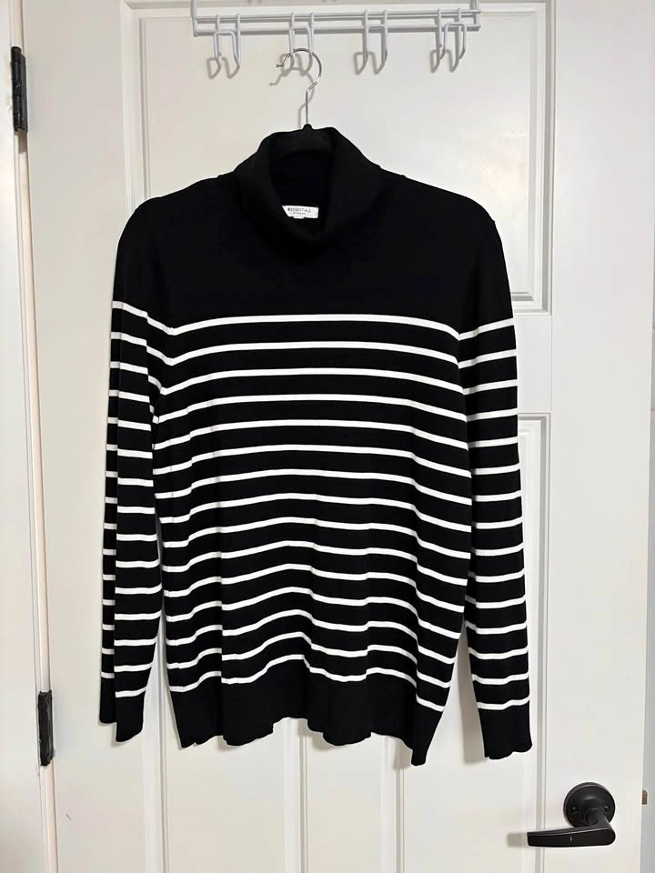 Reitmans Essentials Striped Turtleneck Sweater Size 2X