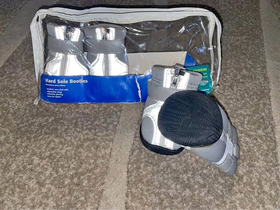 New Reflective Dog Booties - Hard Sole