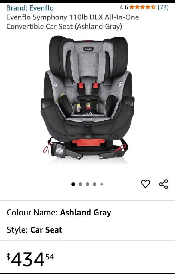 Evenflo Symphony DLX All-In-One Convertible Car Seat