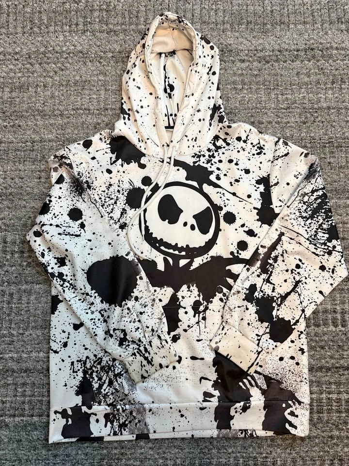 Jack Skellington Nightmare Before Christmas Splatter Hoodie S
