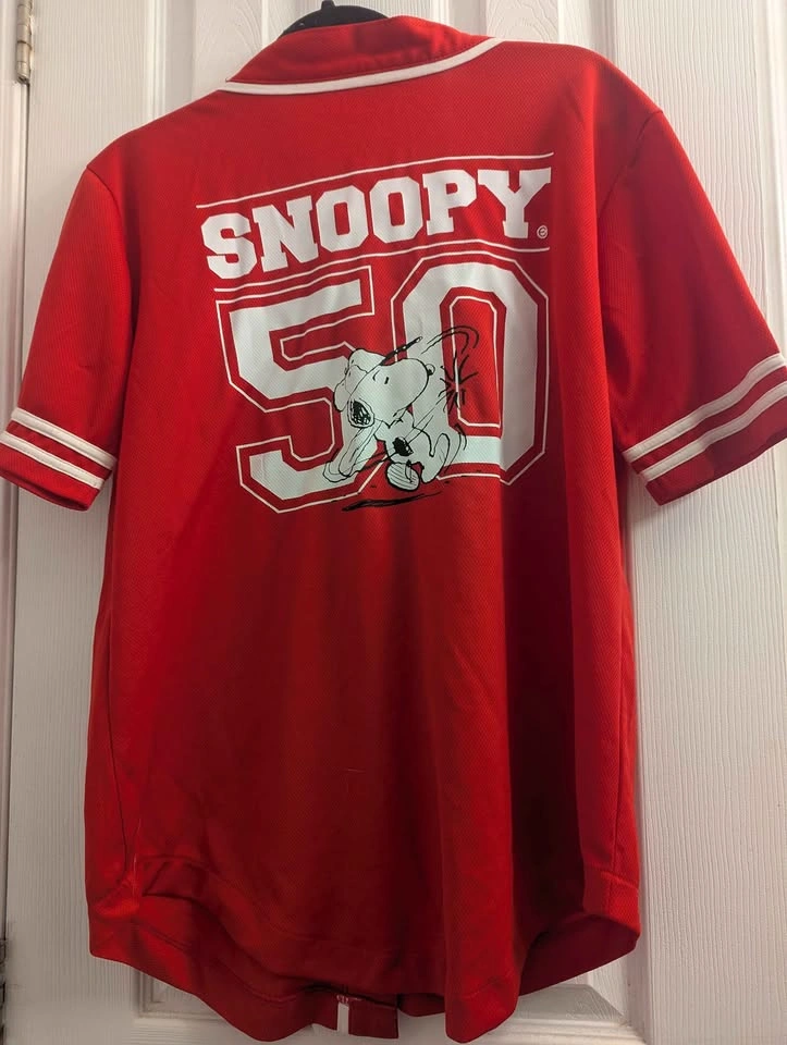 Peanuts Snoopy All-Star Baseball Jersey – Red, L - photo 2