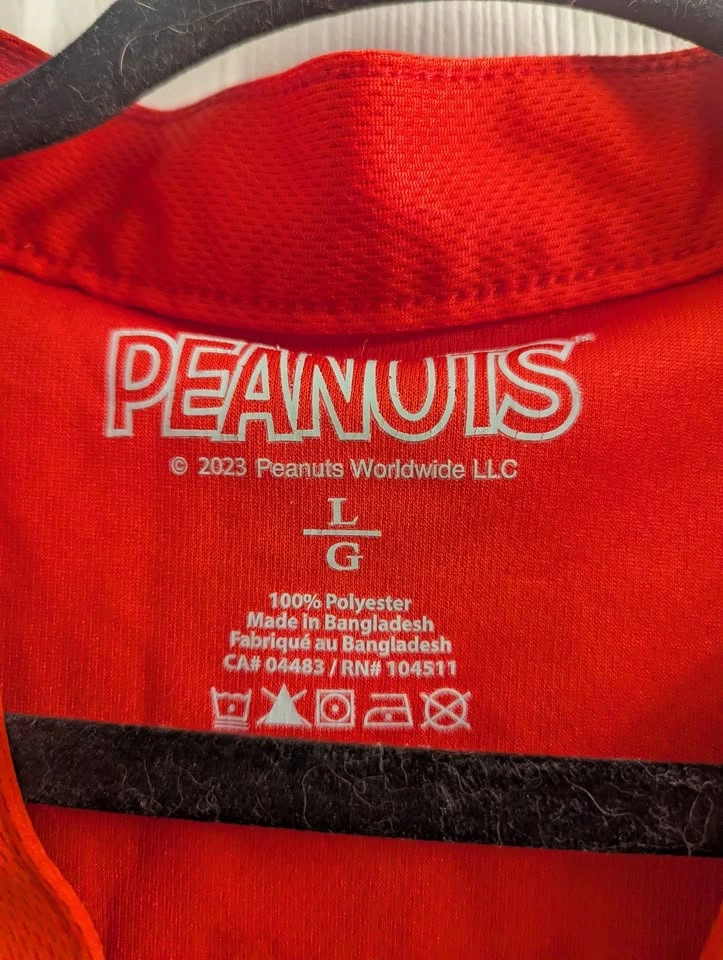 Peanuts Snoopy All-Star Baseball Jersey – Red, L - photo 3