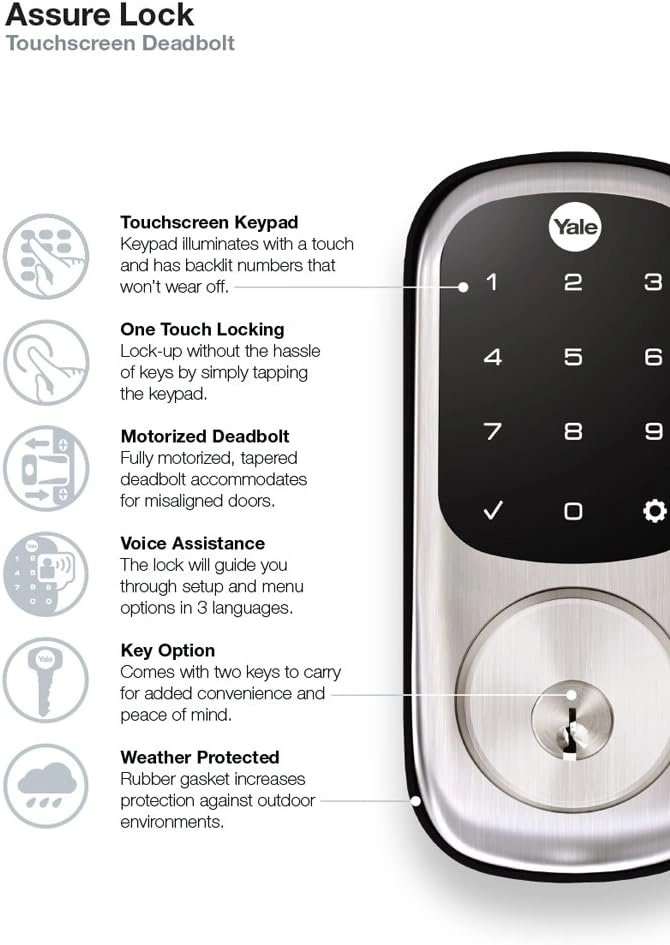 Yale Assure Door Entry Lock YRD226-CBA-619 - photo 2