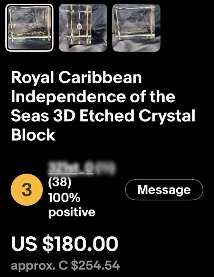 Royal Caribbean Independence of the Seas 3D Crystal Block - photo 5