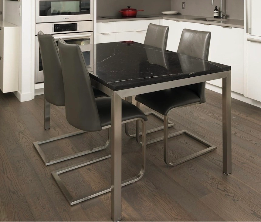 Crate & Barrel Black Marble Dining Table - photo 2