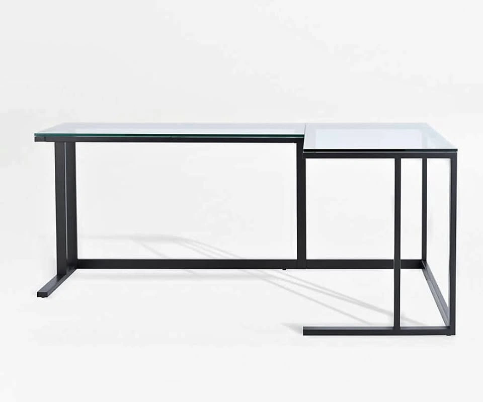 Crate & Barrel Pilsen Graphite L-Shaped Desk