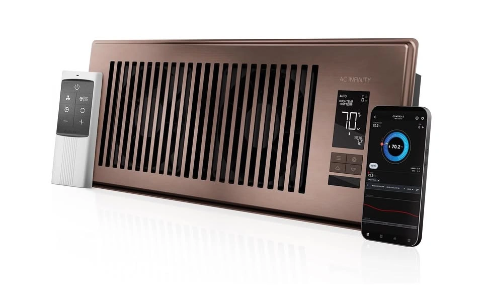 AC INFINITY AIRTAP T4, Quiet Register Booster Fan, Bronze