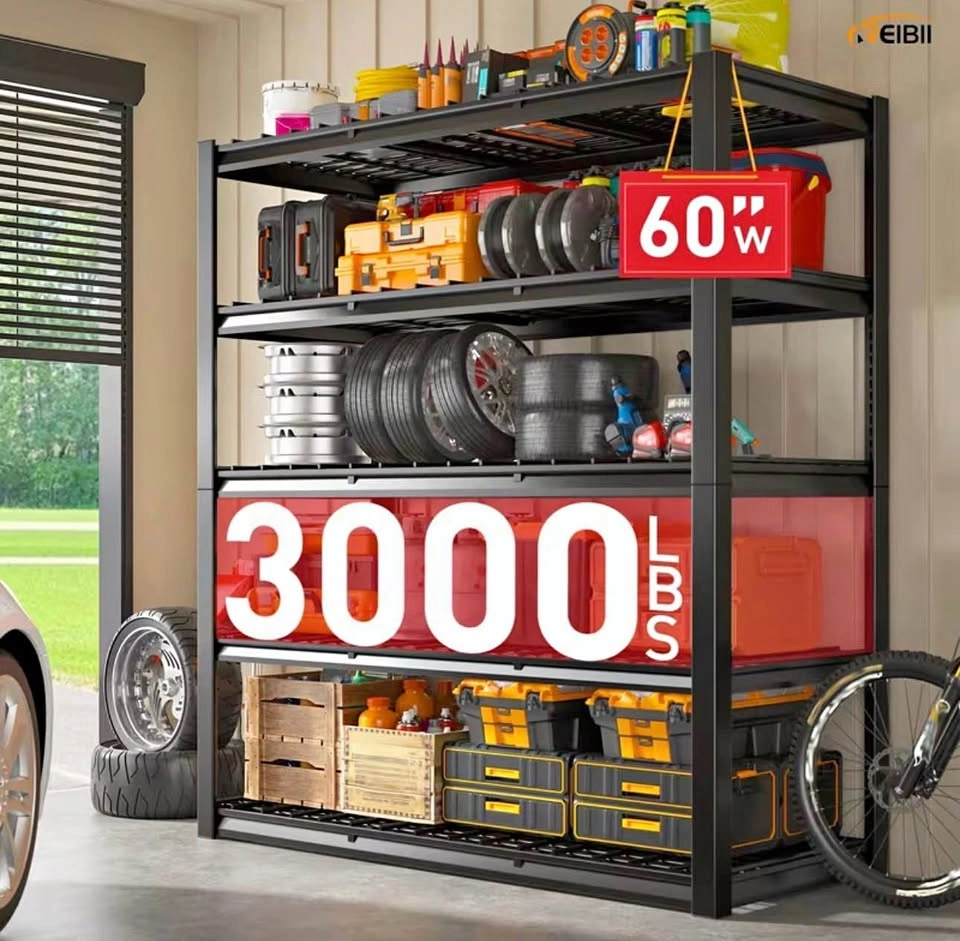 REIBII 60” wide 5-Tier Heavy Duty Garage Shelving
