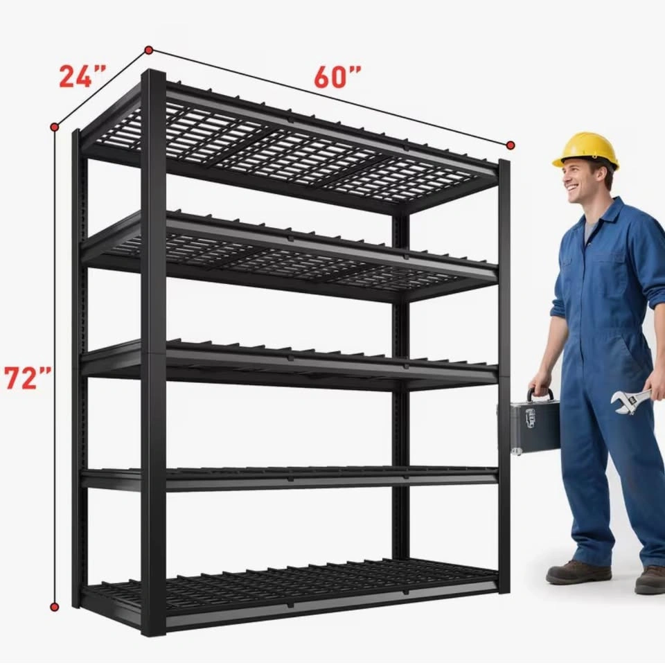REIBII 60” wide 5-Tier Heavy Duty Garage Shelving - photo 2