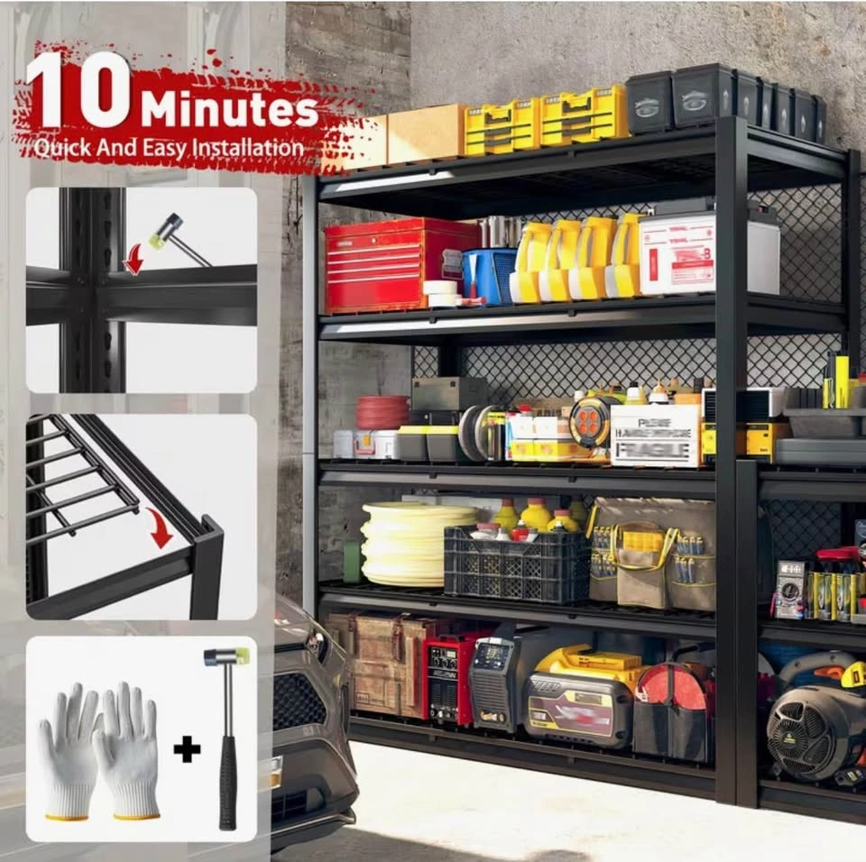 REIBII 60” wide 5-Tier Heavy Duty Garage Shelving - photo 3
