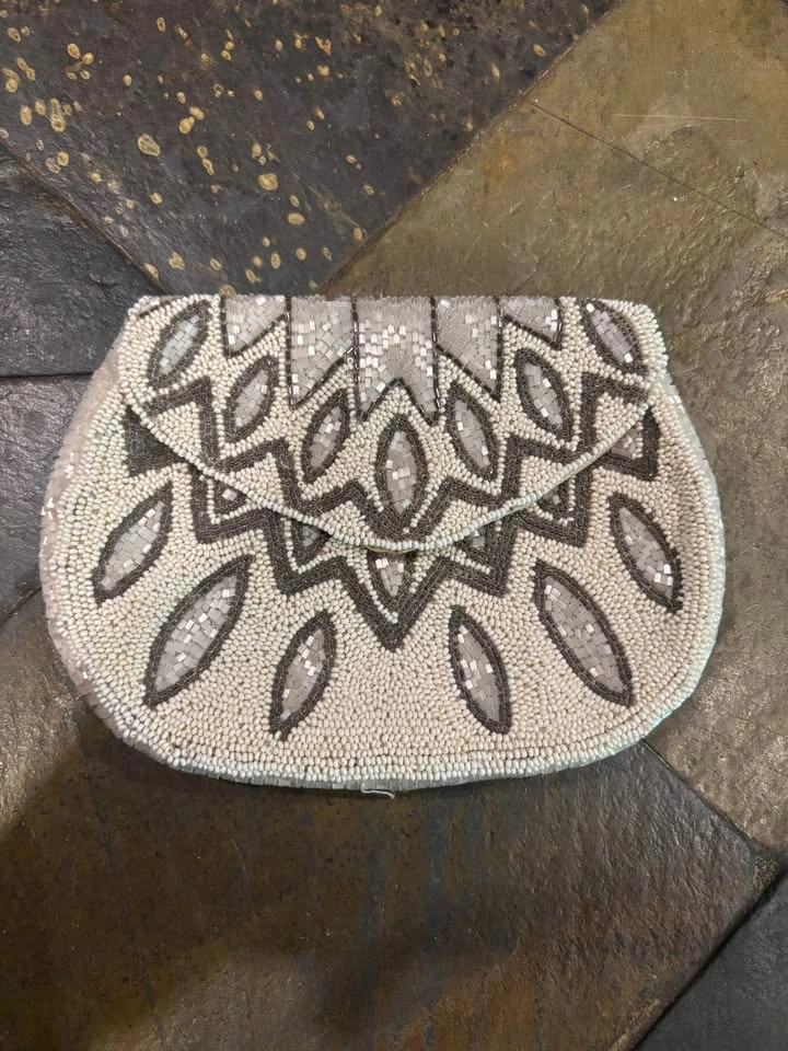 Vintage Art Deco Beaded Vanity Clutch Purse with Box - photo 2