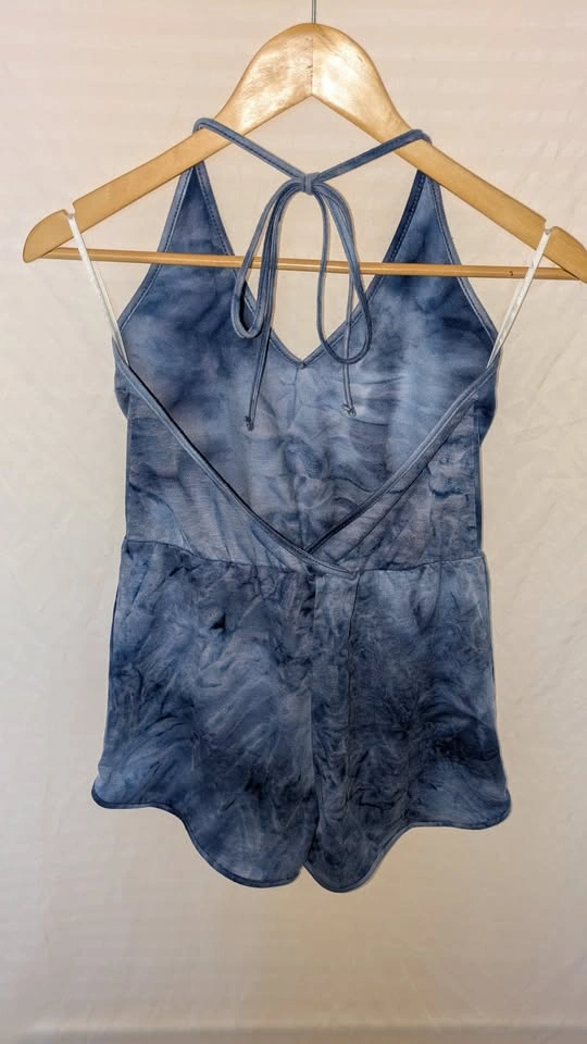 Halter-Tie Blue Romper - photo 2