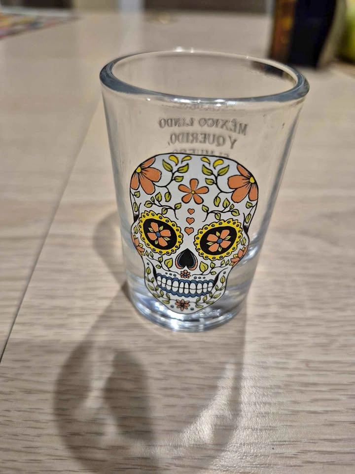 Mexican Sugar Skull Shot Glass (Skokie)