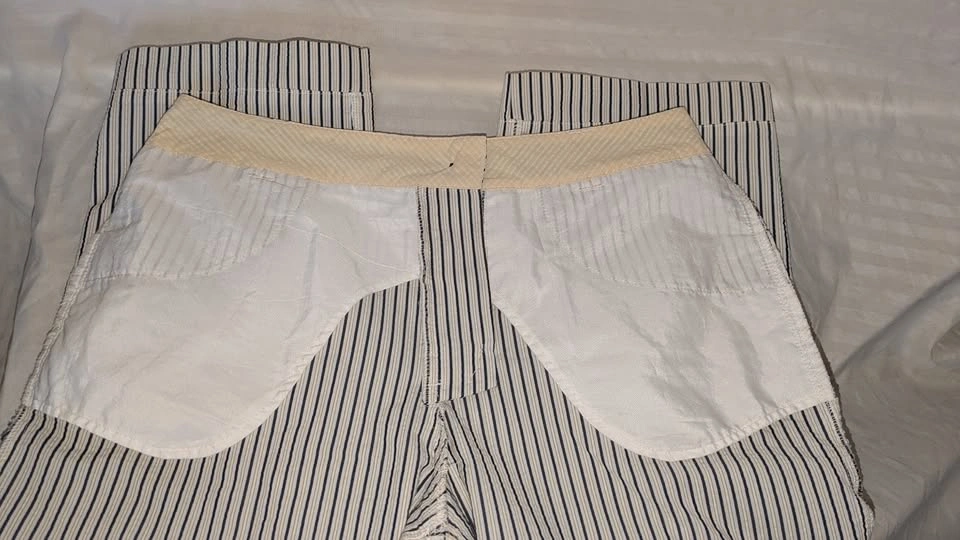 ORLY Sport Blue-Stripe Vintage Capri Pants – Size 8 - photo 2