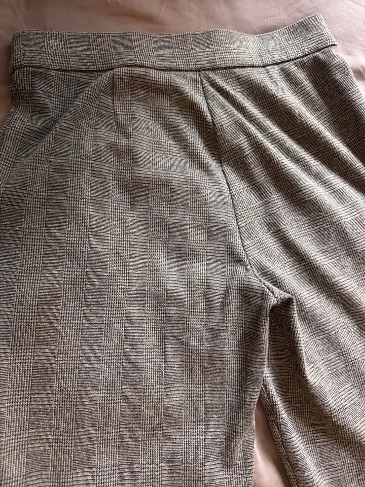 Soft gray check pattern knit pants from M & S in the UK - photo 4