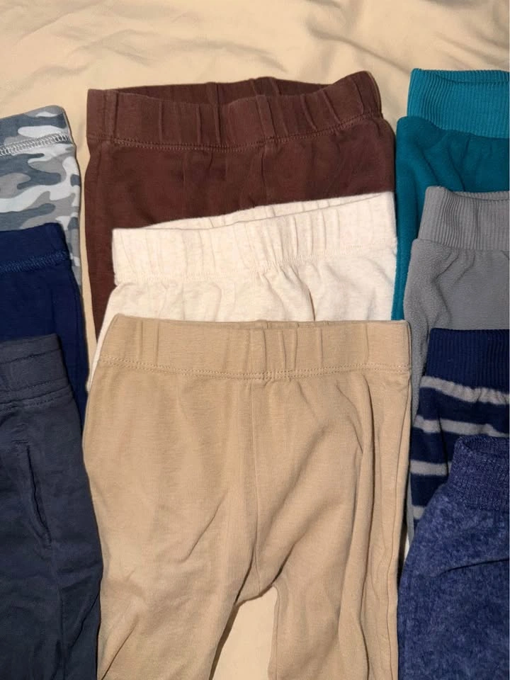 10-Pack Baby Pants Bundle 3-6 mos - photo 3