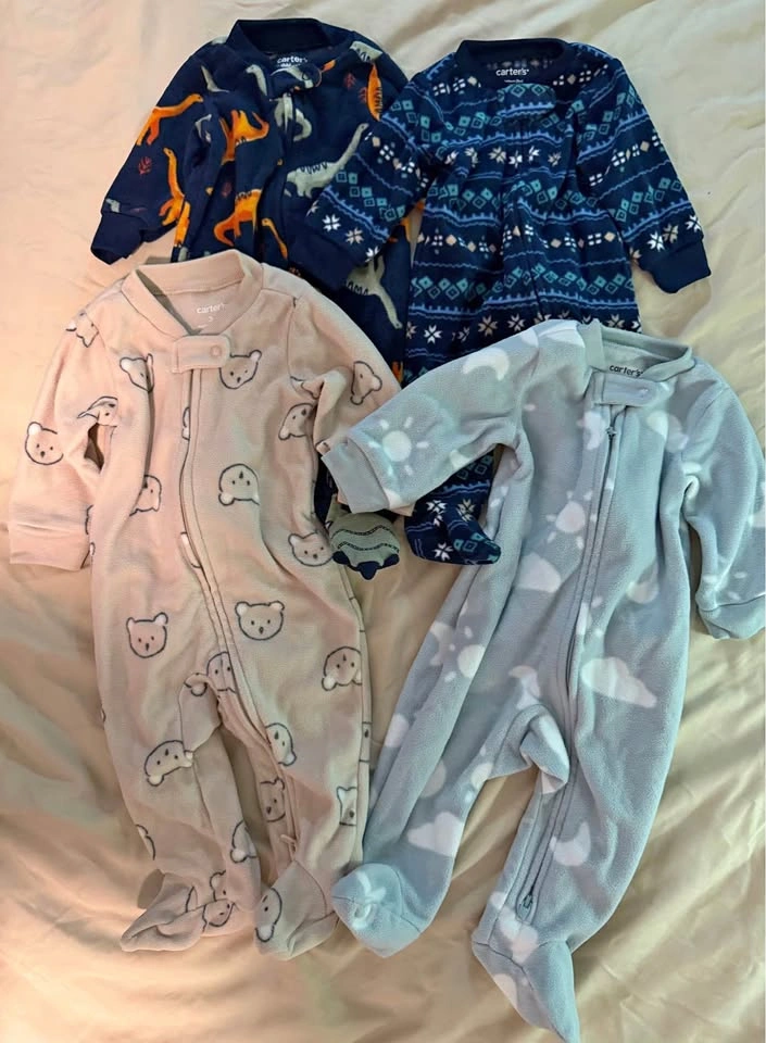 Carter's Fleece Sleep and Play Pajamas, NB-3M