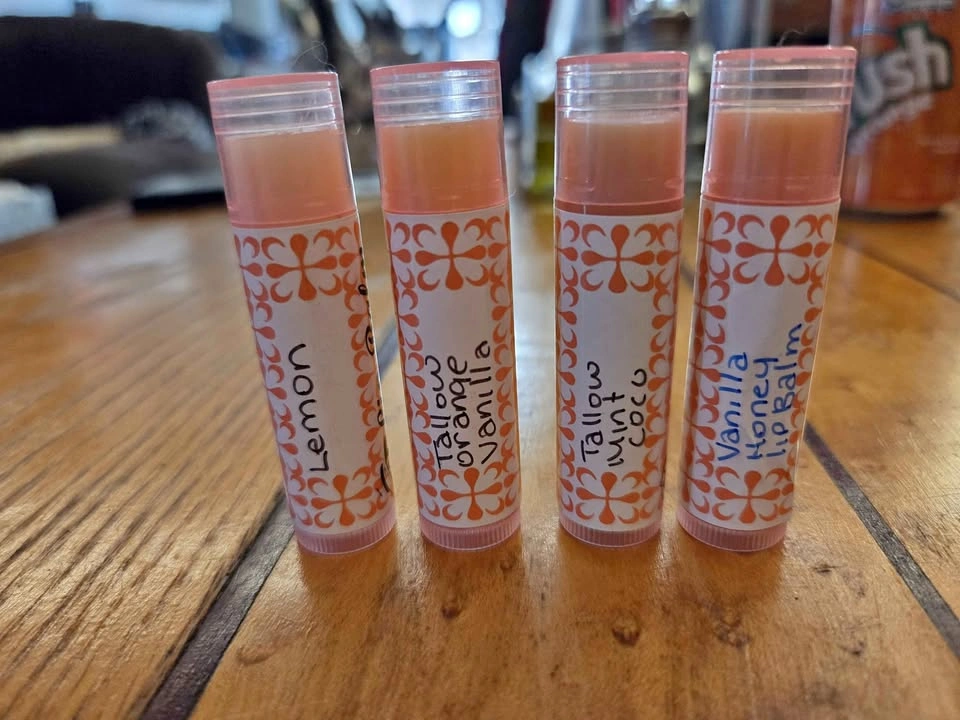 Homemade lip balm