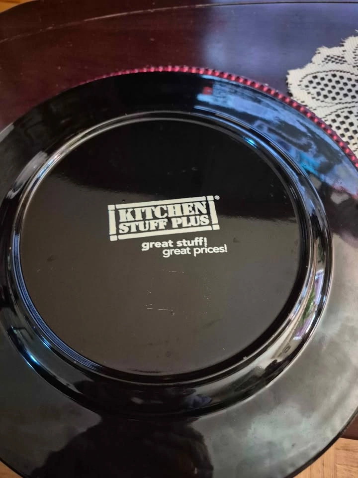 Kitchen Stuff Plus Burgundy Beaded Charger Plate - photo 2