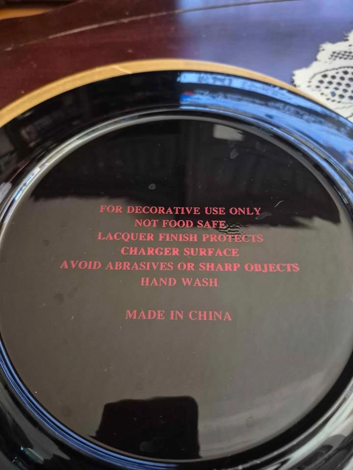 Gold Decorative Charger Plate set of 4 - photo 2