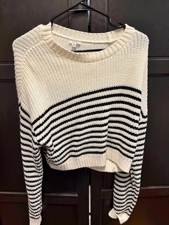 Garage brand- striped knit sweater, M