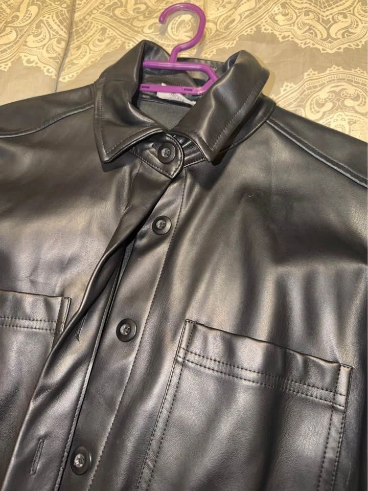 Ardene fall faux leather shacket, M - photo 2