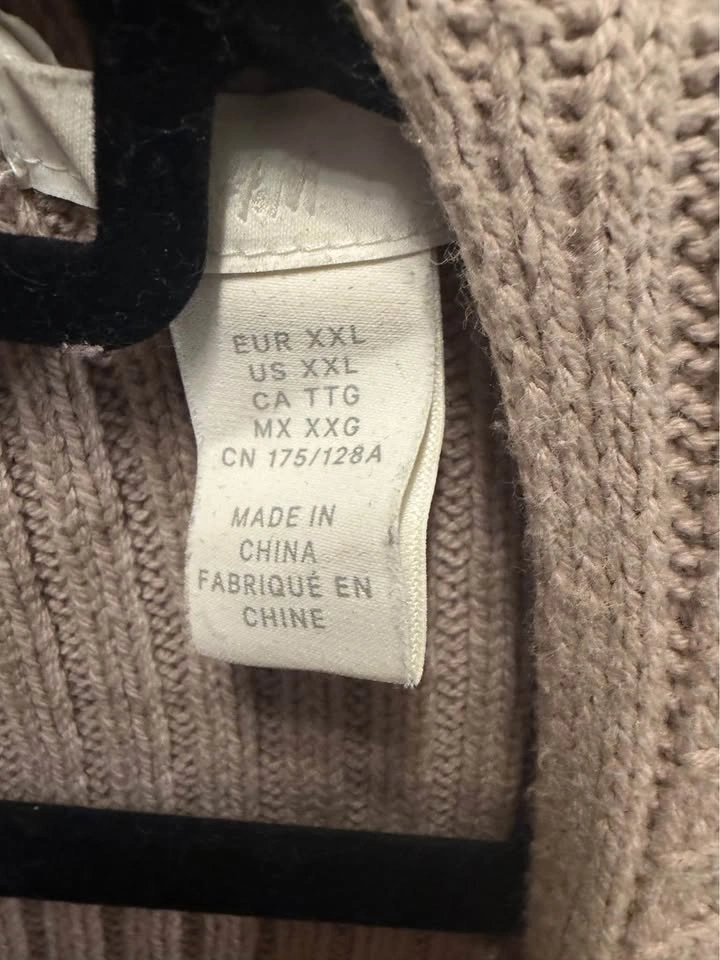 Fall beige oversized knit shrug, XXL - photo 2