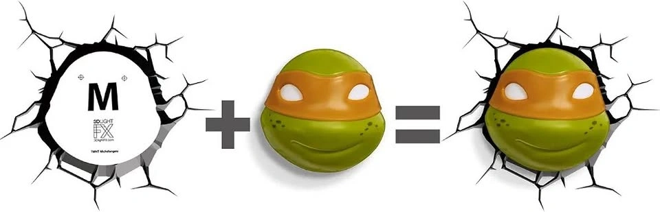 TMNT Michelangelo 3D Deco Light – New in Box - photo 4