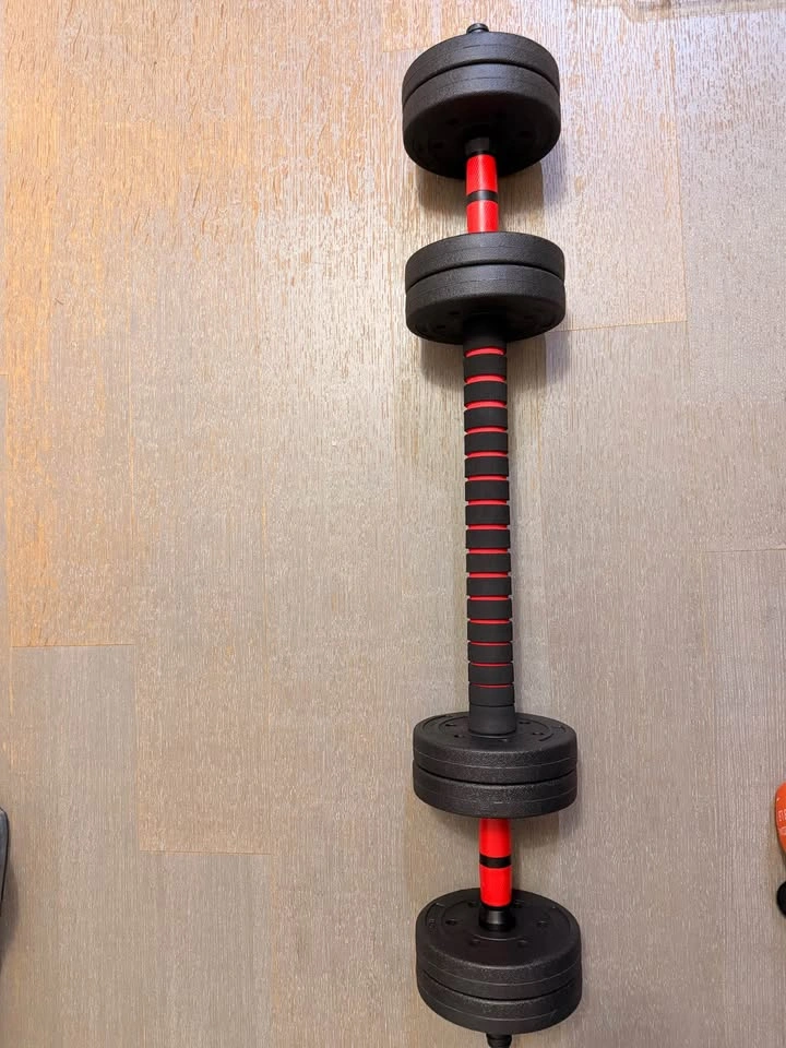 Adjustable Weight Barbell Dumbbells Set Home Gym (20lbs) - photo 4