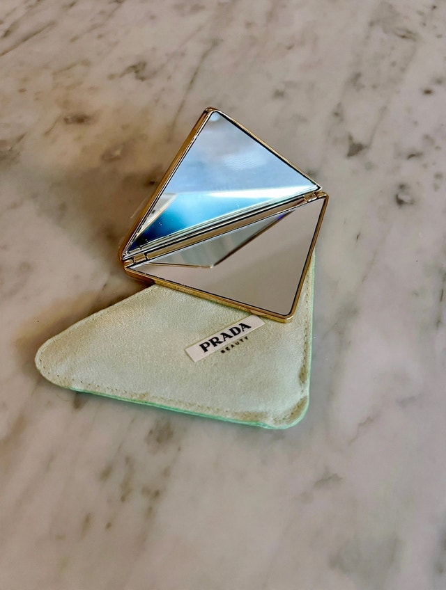 Prada Dual Triangle Mirrors - Brand New - photo 2