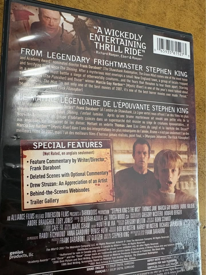 The mist by Stephen king dvd - photo 2