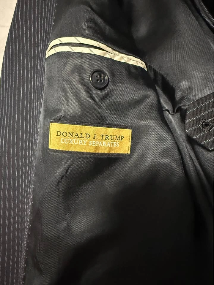 Men's Suit 100% Wool jacket 38 pants 32/30 Donald Trump - photo 5