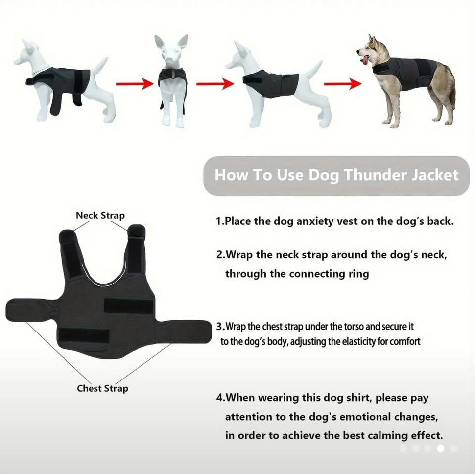 Dog Anxiety Jacket - Calming Pet Vest for Medium Dogs - photo 4