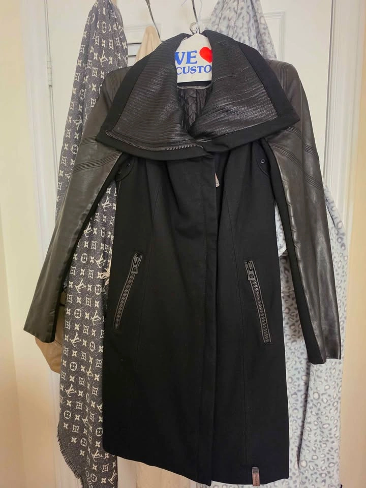 Rudsak Wool and Leather Coat size small woman - photo 4