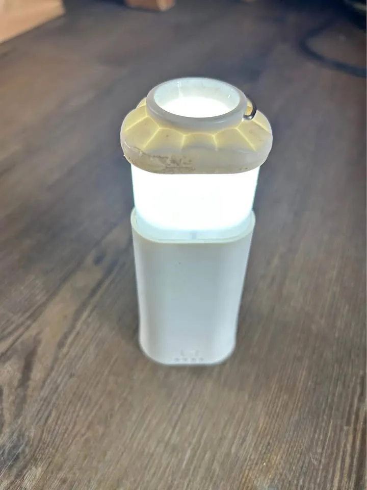 ⚡⚪ White Triangle Lantern & Portable Charger – Model PC813 💡🔋 thumbnail