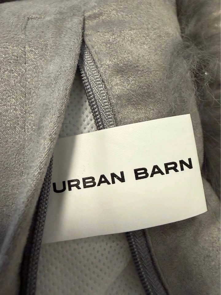 Mongolian lamb wool lumbar pillow, smoky gray, Urban Barn - photo 3