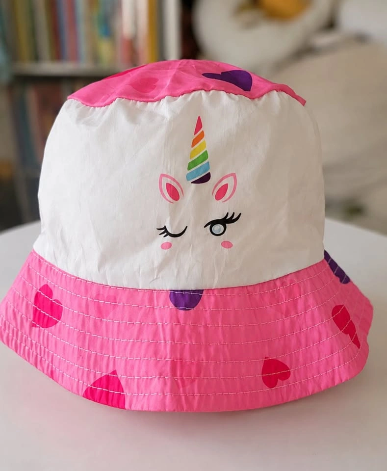 Kids Unicorn Rain Hat + Umbrella Set - Pink - Ages 4-7 - photo 2