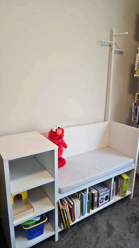 Kid Toy Storage Bench and Coat Rack