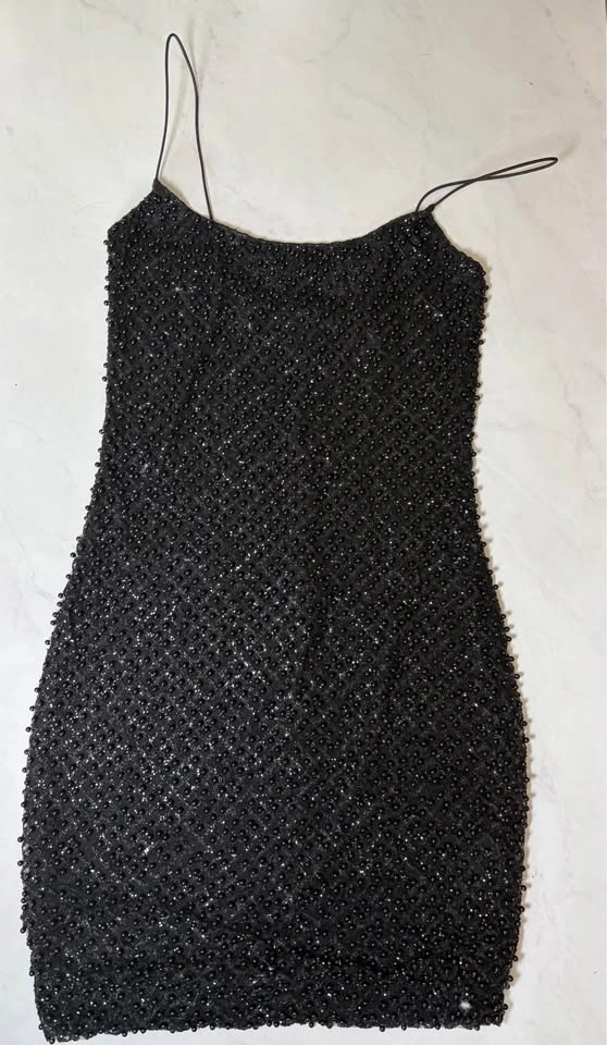Oh Polly Black Mini Dress Size US 6 - photo 2