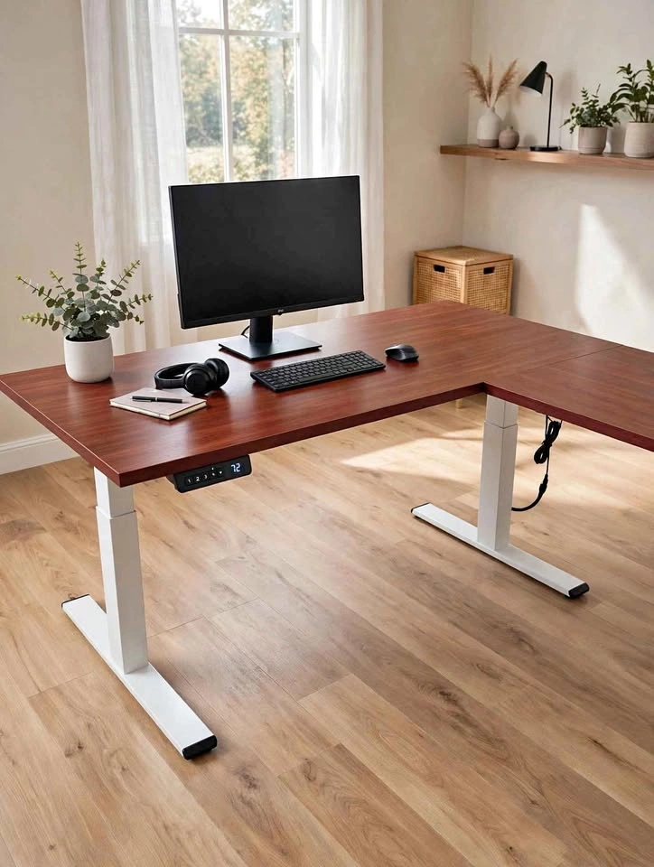 FlexiSpot L-Shaped Electric Standing Desk – 60" Corner Desk